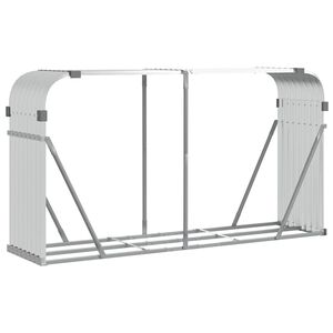 vidaXL Vedst&auml;ll silver 180x45x100 cm galvaniserat st&aring;l