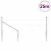 vidaXL St&auml;ngselstolpe Silver 25 x 0,4 m (50 mm n&auml;t) St&aring;l