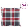 vidaXL Soffdynor 4 st r&ouml;drutigt m&ouml;nster 40x40 cm tyg
