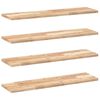 vidaXL Sv&auml;vande hyllor 4 st 80x20x2 cm obehandlat massivt akaciatr&auml;