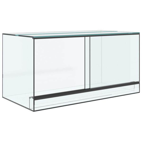 vidaXL Terrarium med lagring Transparent 80 x 40 x 40 cm Glas
