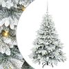 vidaXL Konstgjord julgran med 150 LED-lampor Vit 120 cm PE och PVC