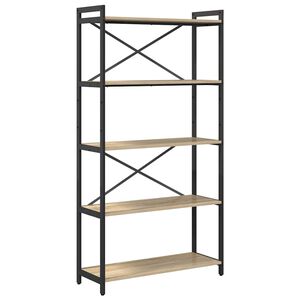 vidaXL Hyllsystem 80 x 30 x 155 cm Konstruerat tr&auml; Sonoma-ek