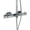 vidaXL Dusch med handdusch och termostat rostfritt st&aring;l