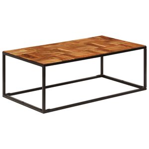vidaXL Soffbord 110x60x40 cm massivt akaciatr&auml; och st&aring;l