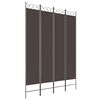 vidaXL Rumsavdelare 4 paneler brun 120x220 cm tyg