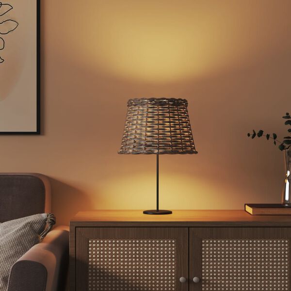 vidaXL Lampskärm brun Ø25x17 cm korgmaterial