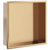 vidaXL Duschnisch borstad guld 32x32x9 cm rostfritt st&aring;l