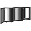 vidaXL Hundgrind med d&ouml;rr vikbar 6 paneler svart 300 cm poppel