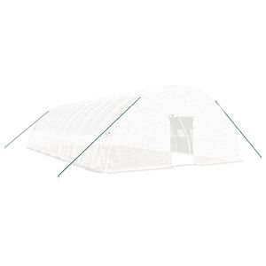 vidaXL V&auml;xthus med st&aring;lram vit 72 m&sup2; 12x6x2,85 m