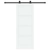 vidaXL Skjutd&ouml;rr 78 x 202 cm Konstruerat tr&auml; Vit och svart