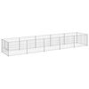vidaXL Hundg&aring;rd silver 5 m&sup2; st&aring;l