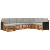 vidaXL Utomhussoffset 6 st Naturlig och ljusgr&aring;