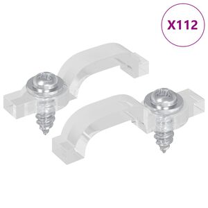 vidaXL LED Strip Clips 2 pcs Transparent 23,8 x 7,3 x 4,3 mm