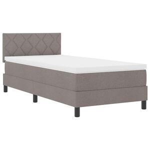 vidaXL B&auml;ddfj&auml;der med LED-ljusslingor Taupe 90 x 190 cm tyg