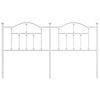 vidaXL Huvudgavel metall vit 180 cm