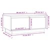 vidaXL Soffbord 80x50x35 cm massiv furu