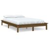 vidaXL S&auml;ngram 135x190 cm massiv furu honungsbrun