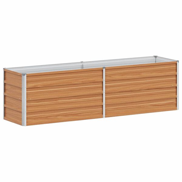 vidaXL Odlingslåda upphöjd galvaniserat stål 160x40x45 cm silver