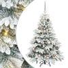 vidaXL Konstgjord julgran med 150 LED-lampor Vit 120 cm PE och PVC
