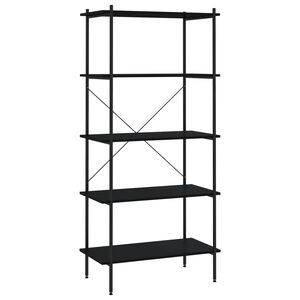 vidaXL Hyllenhet med 5 hyllplan svart 80x40x163 cm
