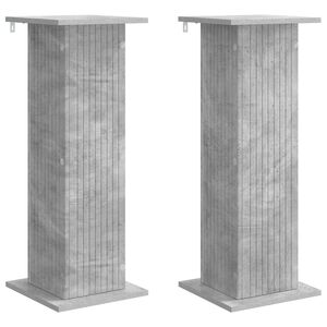 vidaXL V&auml;xtst&auml;ll 2 pcs Betonggr&aring; 30,5 x 30 x 80,5 cm Konstruerat tr&auml;