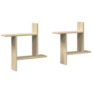 vidaXL Vägghyllor 2 st sonoma-ek 50x12x50 cm konstruerat trä