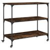 vidaXL K&ouml;ksvagn r&ouml;kf&auml;rgad ek 102x50x95 cm konstruerat tr&auml;