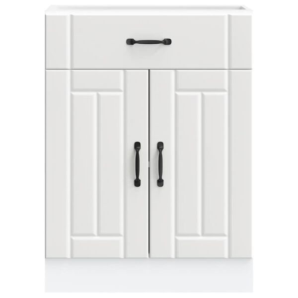 vidaXL Bassk&aring;p f&ouml;r k&ouml;k Lucca vit konstruerat tr&auml;