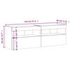 vidaXL V&auml;ggmonterad tv-b&auml;nk LED 2 st brun ek 60x30x40 cm