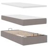 vidaXL Ottoman s&auml;ngram med madrass taupe 80x200 cm tyg