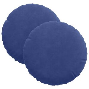 vidaXL Sittkuddar 2 st Sammet Polisbl&aring; &Oslash;30 x 13 cm