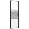 vidaXL Glasd&ouml;rr 76 x 3,5 x 201,5 cm Aluminium Svart