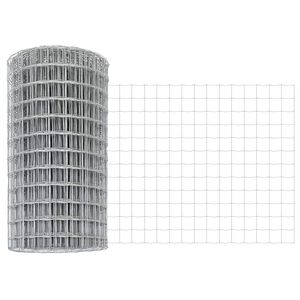 vidaXL Eurogärdsel Silver 0.8 x 25 m Varmförzinkat järn