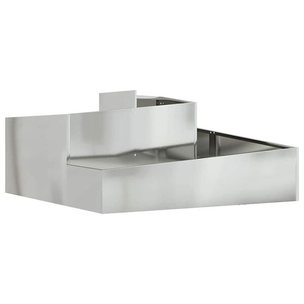 vidaXL Tr&auml;dg&aring;rdsplanterare Silver 100 x 100 x 50 cm Galvaniserat St&aring;l