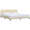 vidaXL Bed Frame without Mattress "Hanko" Cream 200x200 cm Fabric