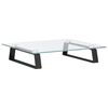 vidaXL Sk&auml;rmst&auml;ll svart 40x35x8 cm h&auml;rdat glas och metall