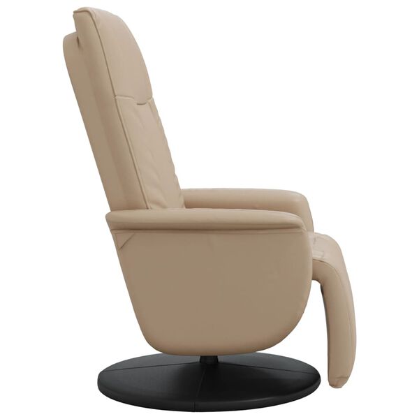 vidaXL Reclinerf&aring;t&ouml;lj med fotst&ouml;d cappuccino konstl&auml;der