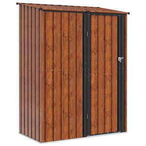 vidaXL Tr&auml;dg&aring;rdsskjul Brun 153,5 x 86 x 200 cm Metall
