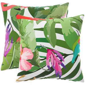 vidaXL Kudd&ouml;verdrag 2 st HEERLEN Flerf&auml;rgsdesign 30 x 30 cm Polyester