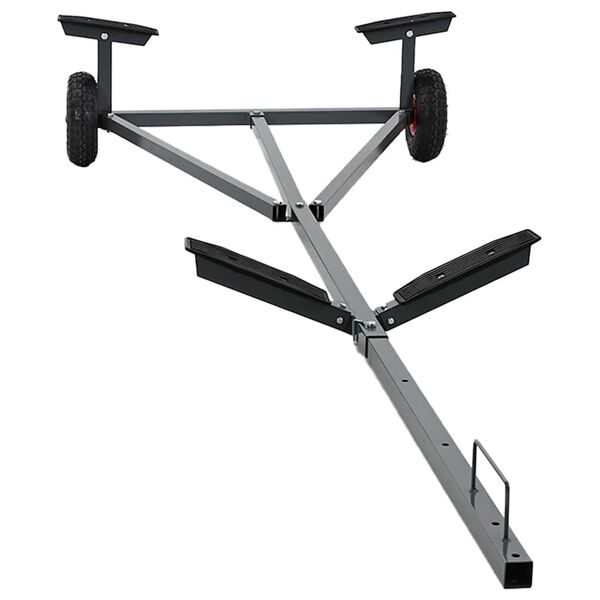 vidaXL B&aring;ktrailer Silver 302 x 107 x 42 cm St&aring;l