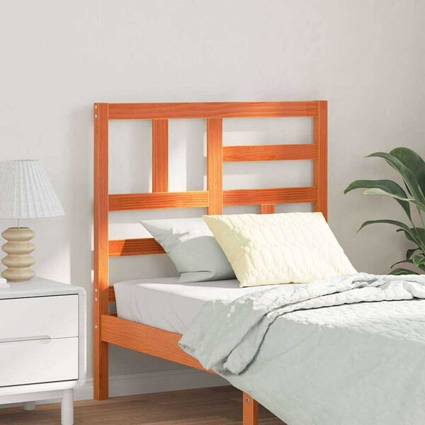 vidaXL Sänghuvugavel Vaxbrun 80,5 x 4 x 104 cm Massiv furu