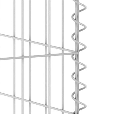 vidaXL Gabionmur för soptunnor galvaniserat stål 180x100x110 cm