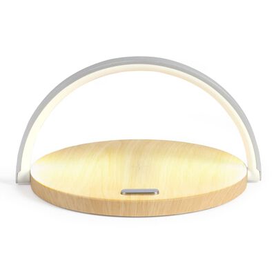 Livoo 2-i-1 Sänglampa med touchfunktion 10 W trä