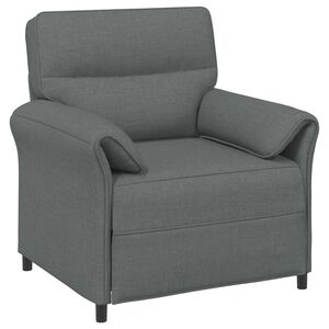 vidaXL En-sitssoffa M&ouml;rkgr&aring; 88 x 83 x 95 cm Tyg