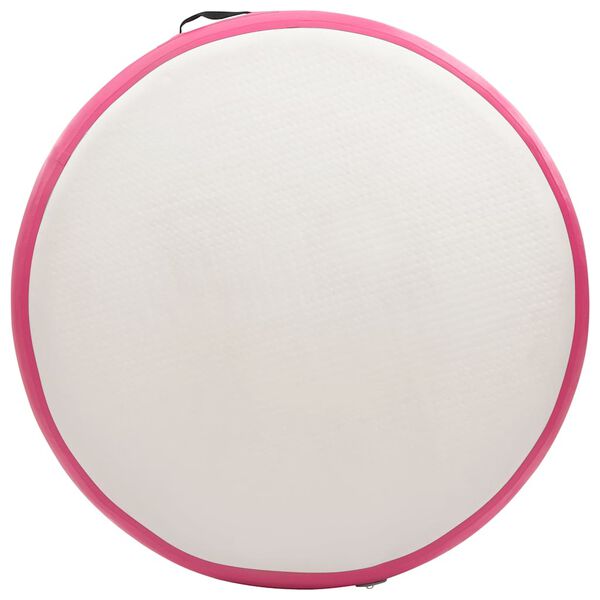 vidaXL Uppbl&aring;sbar gymnastikmatta med pump 100x100x15 cm PVC rosa