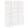 vidaXL Rumsavdelare 5 paneler vit massivt kejsartr&auml;