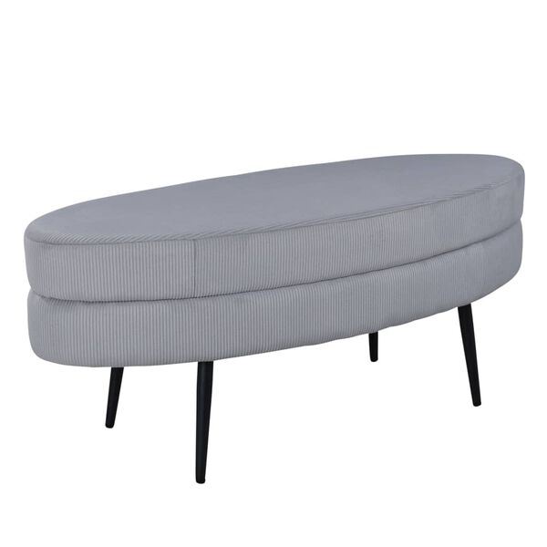 Venture Home Ottoman Otto 100x40x41 cm manchester svart och gr&aring;