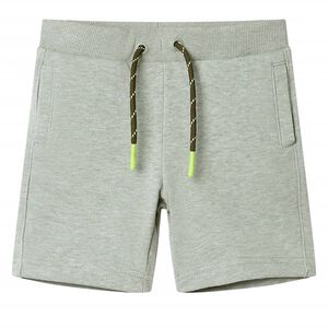 Barnshorts med sn&ouml;re blandad ljus khaki melange 104