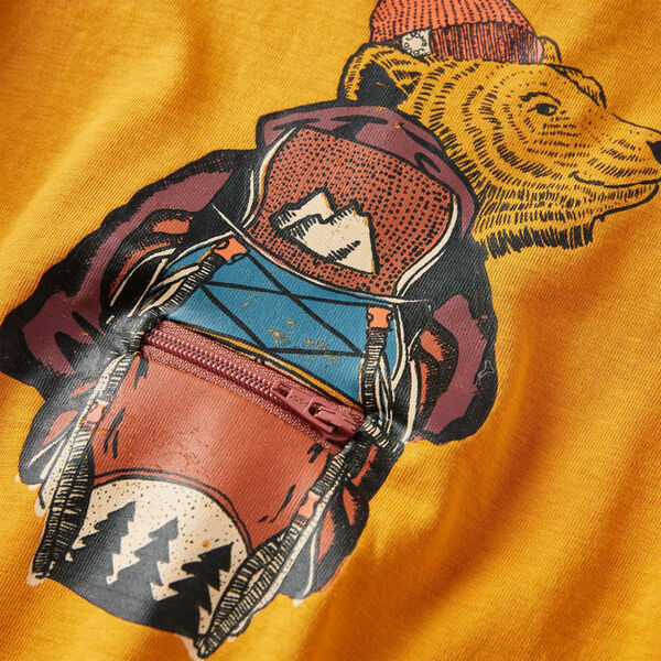 T-shirt med l&aring;nga &auml;rmar f&ouml;r barn ockra 116